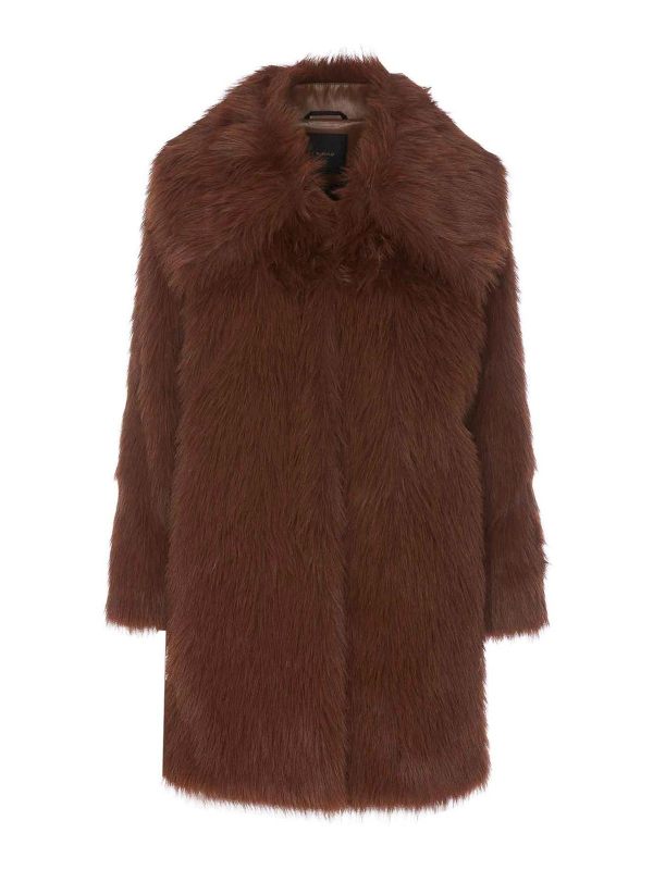 Pinko Manteau Court - Marron