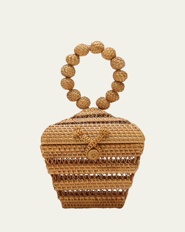 Suri Rattan Top-Handle Bag