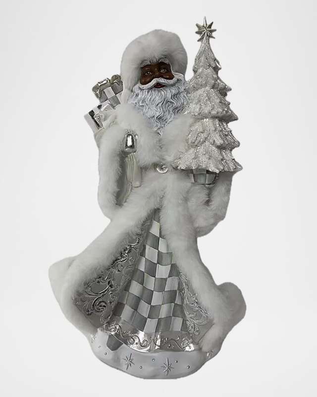 Crystal Palace Gifting Black Santa, 19.5"