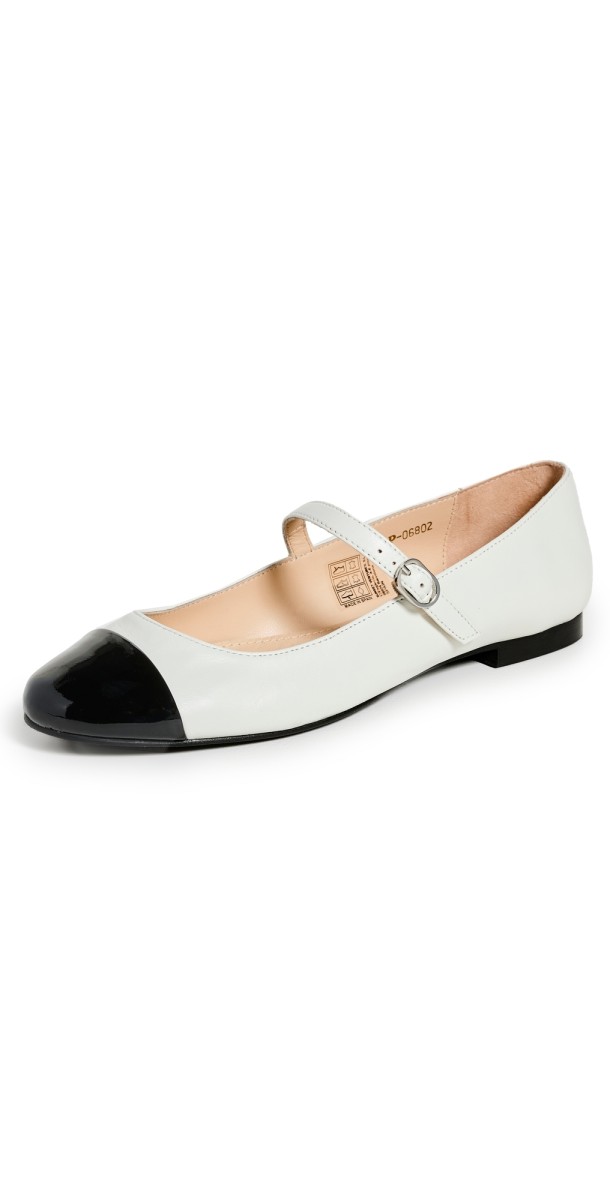 Alohas Musa Bicolor Ballet Flats Black Cream