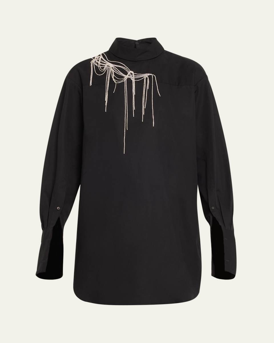 Corso Embellished Oversize Cotton Shirt