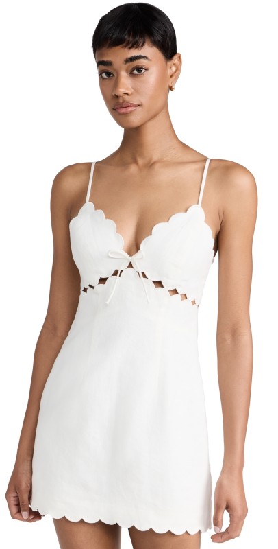 LoveShackFancy Sydow Dress Antique White