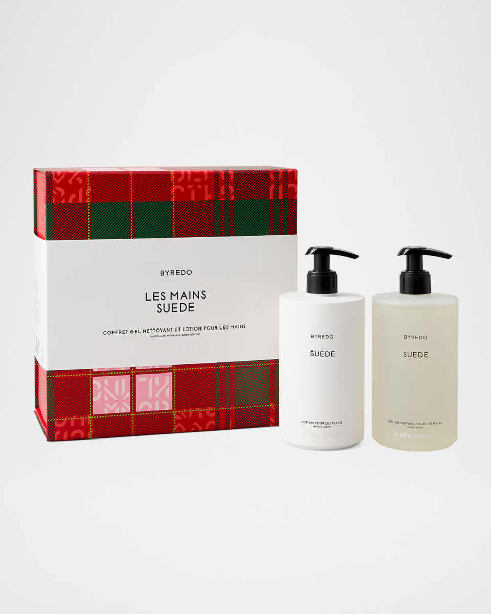 Les Mains Suede Hand Wash and Hand Lotion Gift Set, 2 x 15.2 oz.