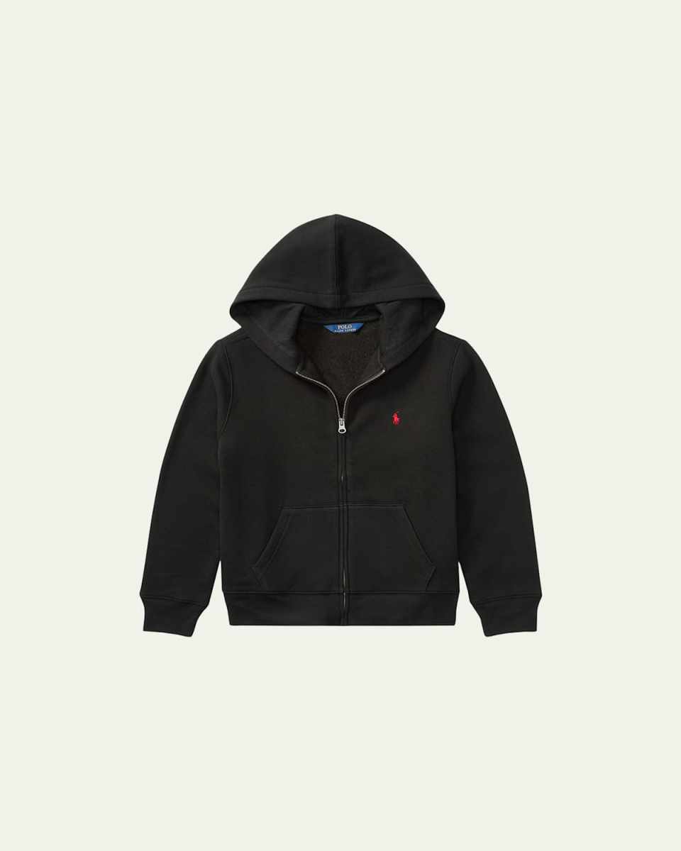 Boy's Knitted Fleece Hoodie, Size 2-7