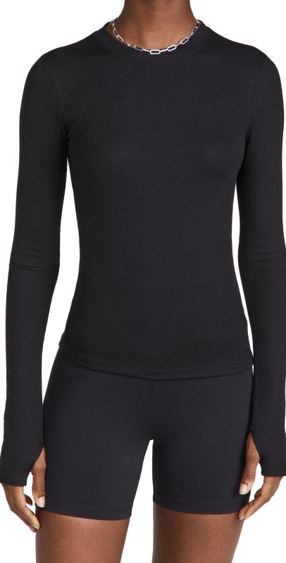 Splits59 Louise Rib Long Sleeve Black