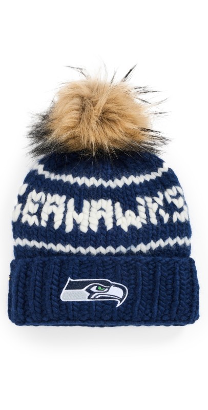 Lele Sadoughi Seahawks Beanie Navy