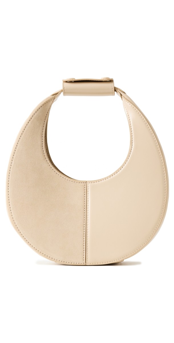 STAUD Mini Moon Split Bag Oat