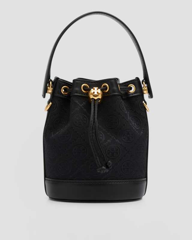 T Monogram Mini Canvas Bucket Bag