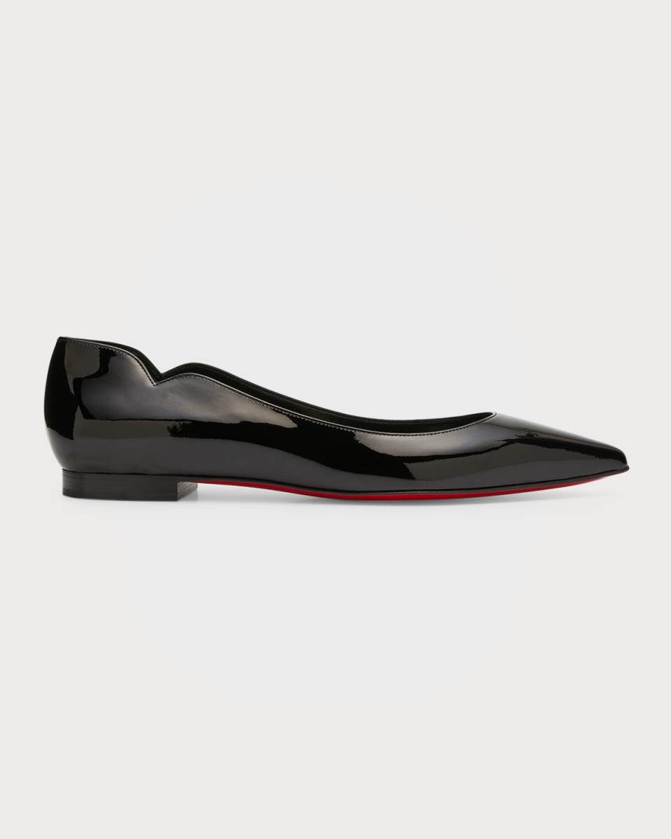 Hot Chickita Patent Red Sole Ballerina Flats