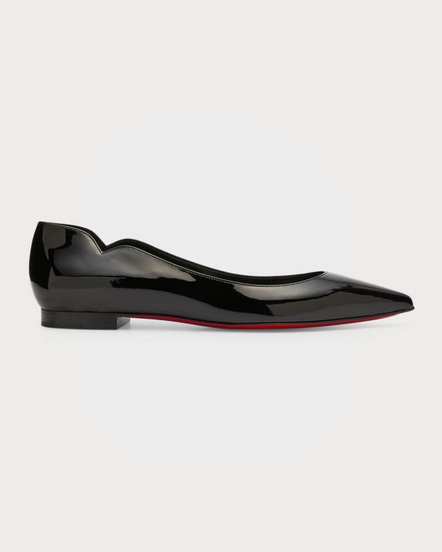 Hot Chickita Patent Red Sole Ballerina Flats