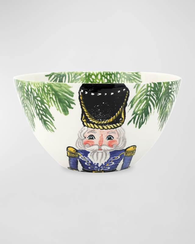 Nutcracker Christmas Deep Serving Bowl