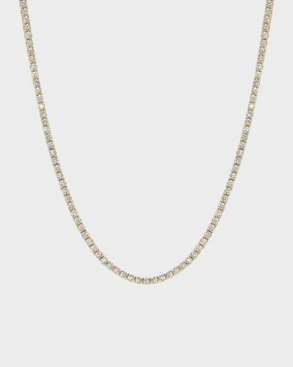 18k Diamond 4-Prong Tennis Necklace