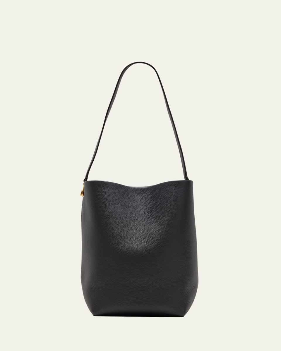 Hook Medium N/S Tote Gold in Lux Grained Calfskin