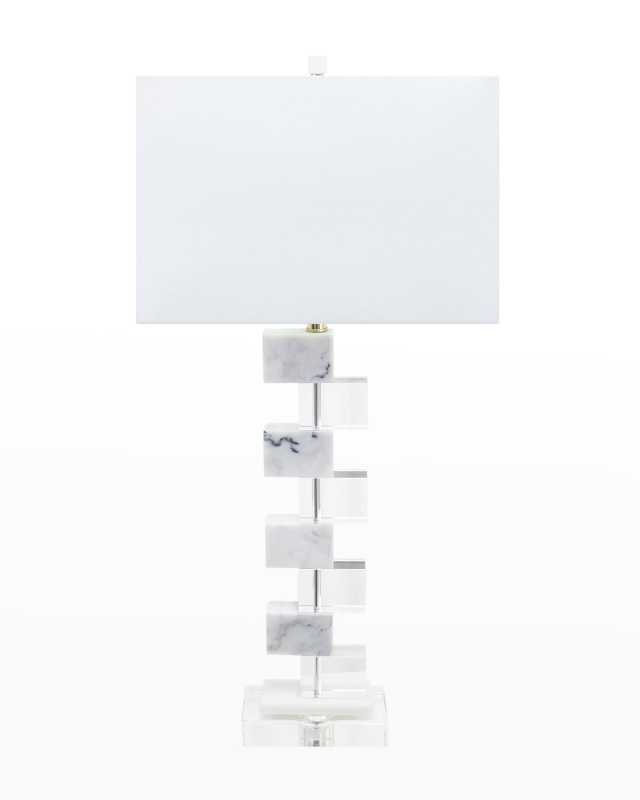 Jacobs Marble & Crystal Table Lamp