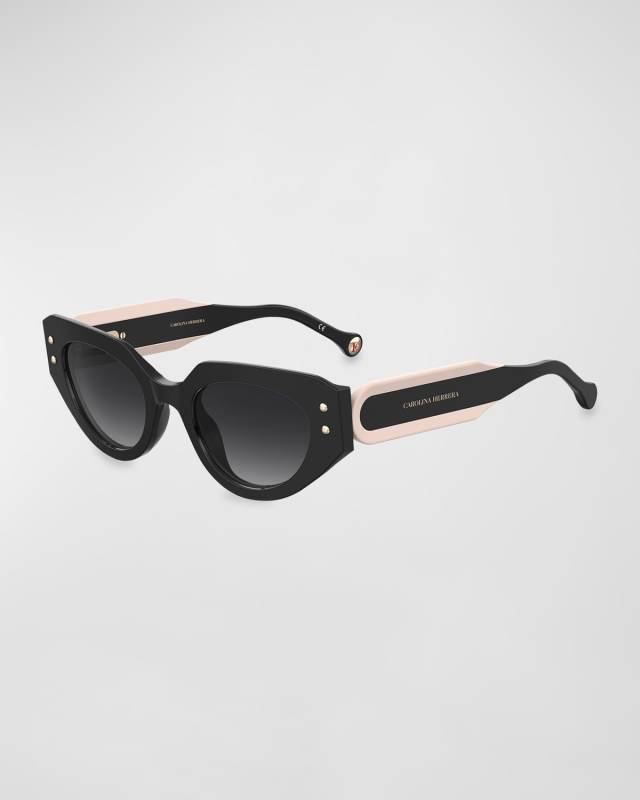Geometric Acetate Cat-Eye Sunglasses