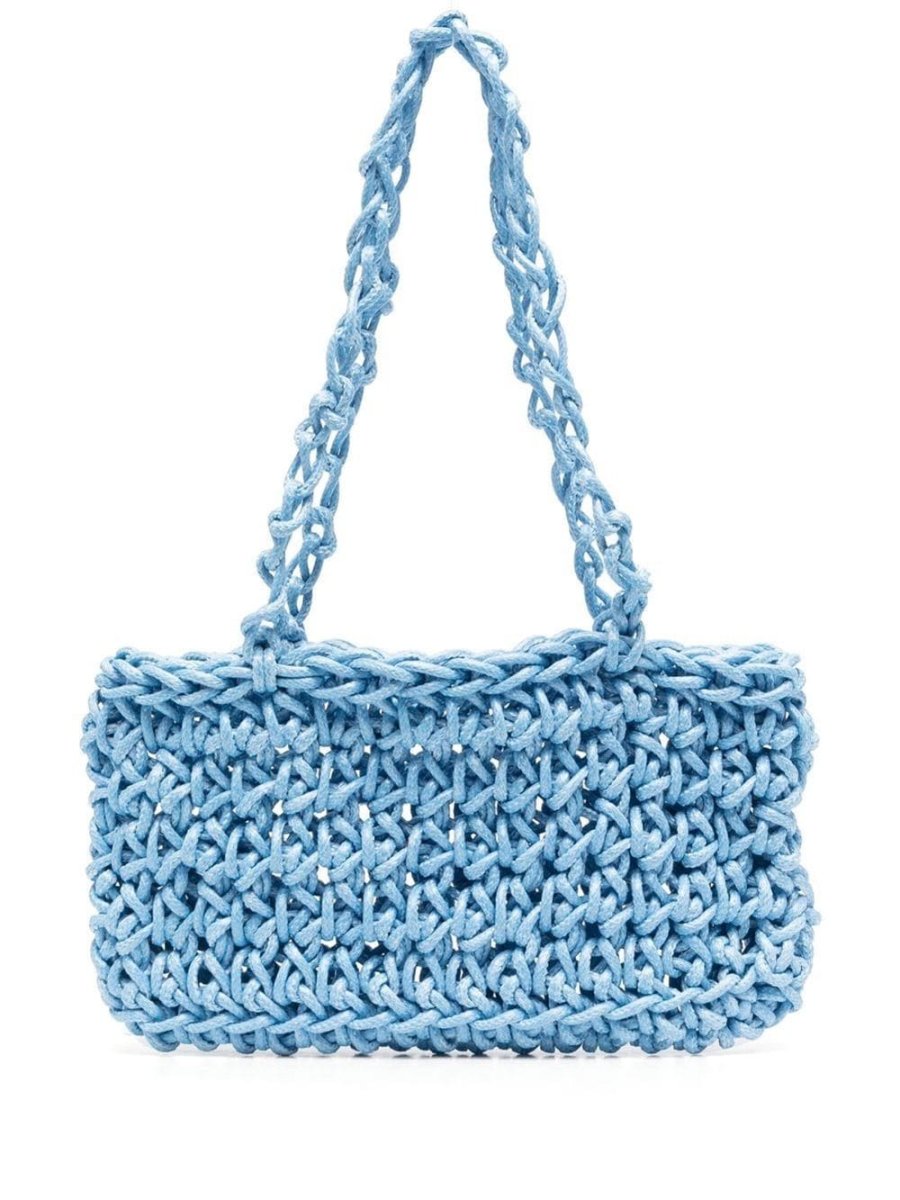 knitted tote bag