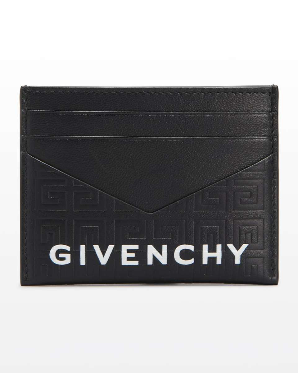 G-Essentials Monogram Cardholder in 4G Logo Leather