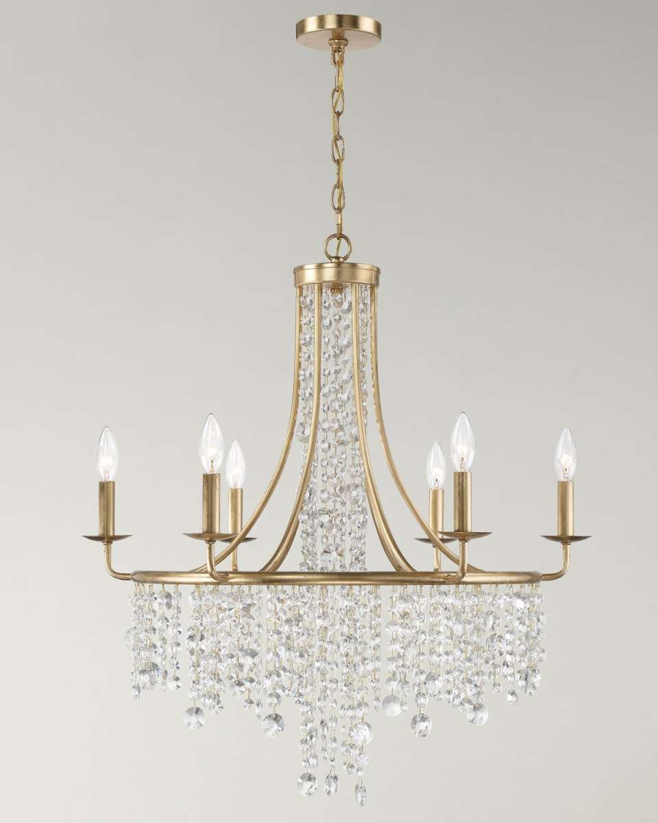 Gabrielle 6-Light Antique Gold Chandelier