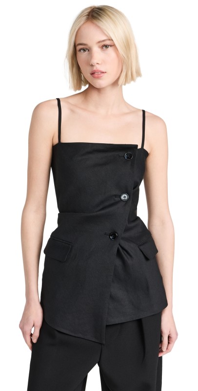 Acne Studios Shoulder Strap Top Black