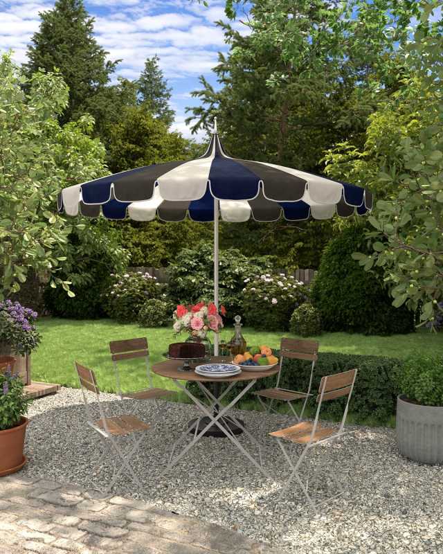 Three-Tone 8.5' Pagoda Series Patio Umbrella