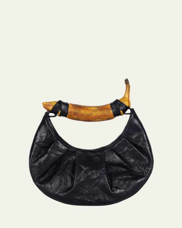 Banana Leather Top-Handle Bag