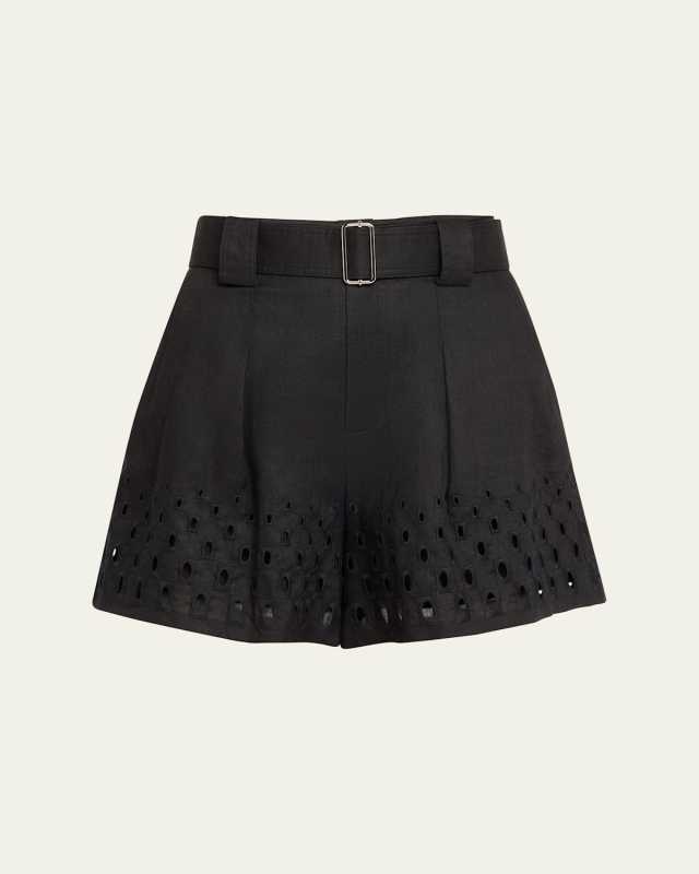 Kali Belted Linen Shorts