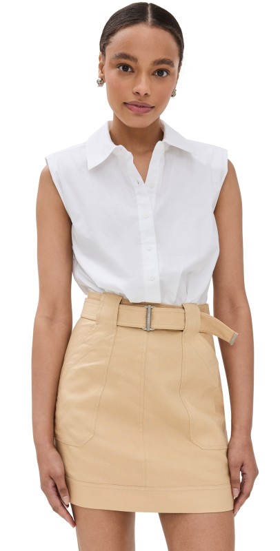 SIMKHAI Jensen Utility Mini Dress Natural Multi