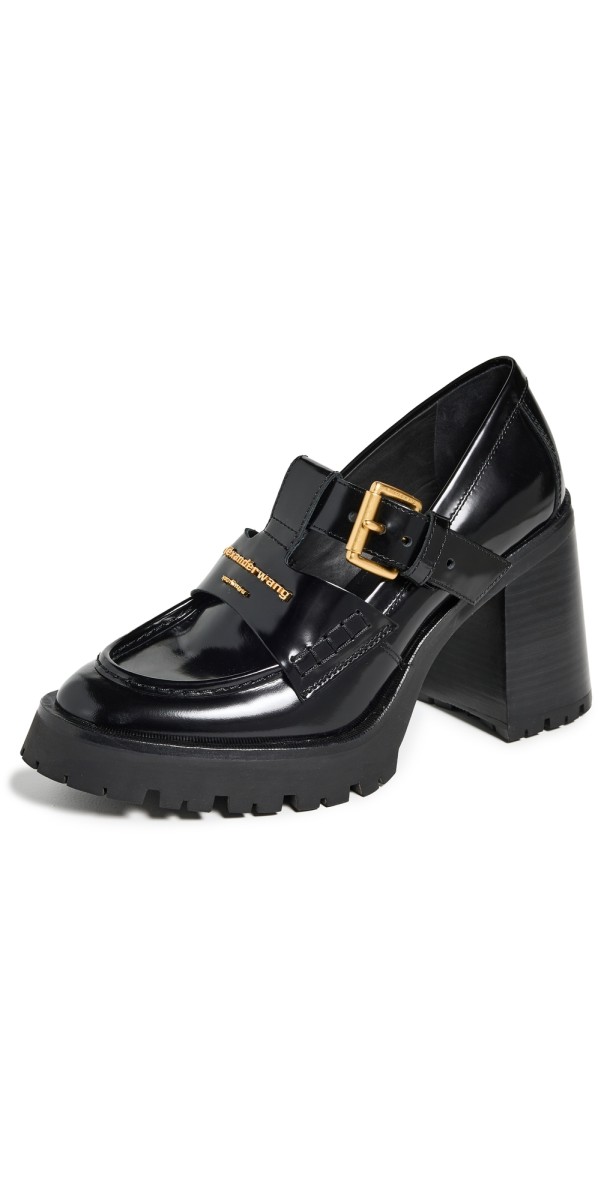 Alexander Wang Carter Platform Loafer Pumps Black