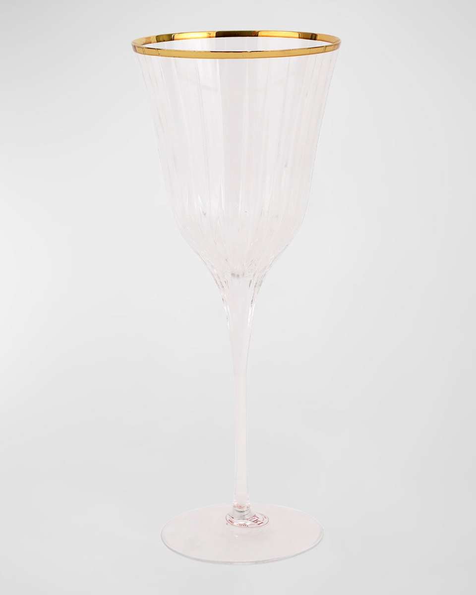 Natalia Gold Rim Water Glass