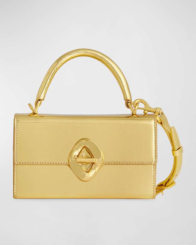 G Mini Flap Metallic Leather Crossbody Bag