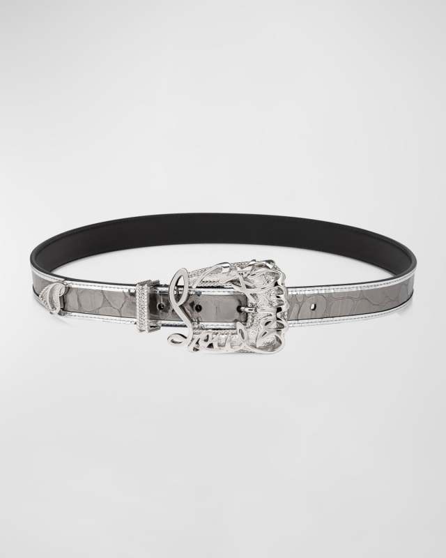 Giddy Belt in Embossed Leather