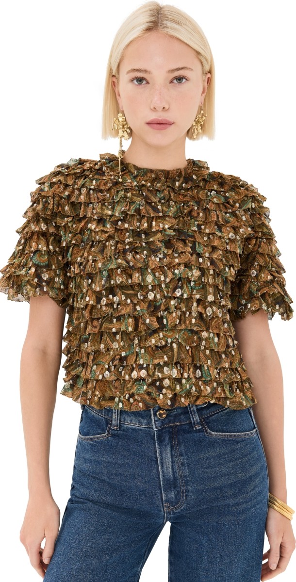 Ulla Johnson Carmella Blouse Tiger's Eye