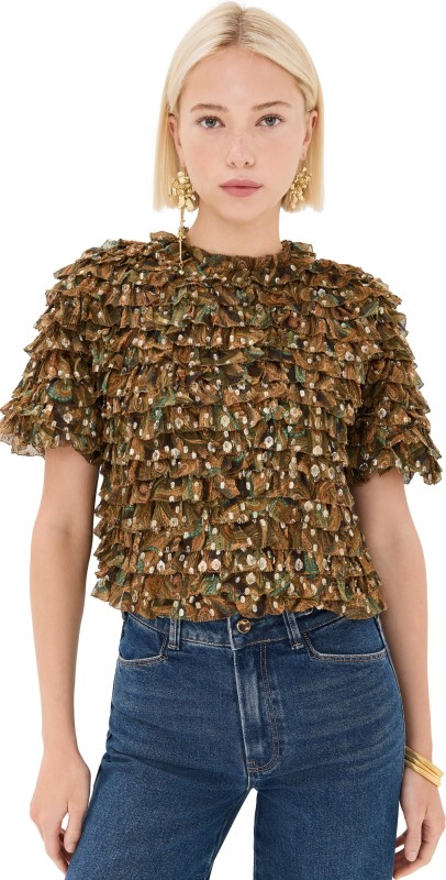 Ulla Johnson Carmella Blouse Tiger's Eye