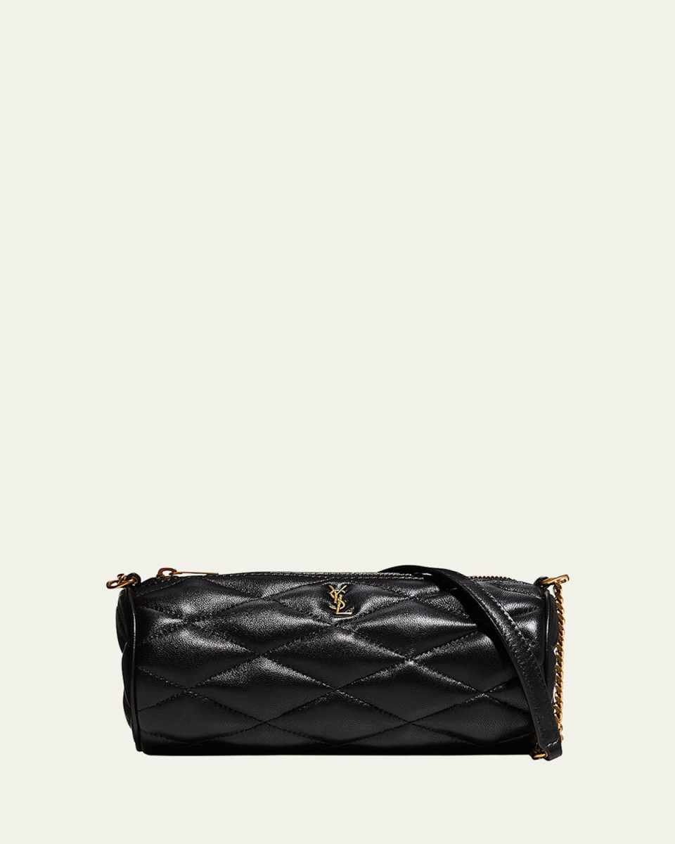 Sade Mini YSL Tube Shoulder Bag in Quilted Smooth Leather