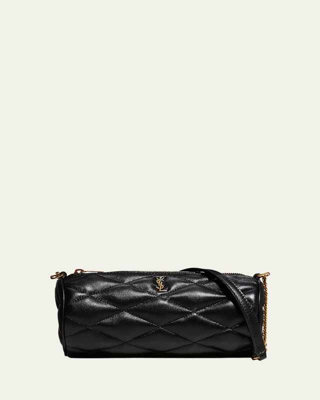 Sade Mini YSL Tube Shoulder Bag in Quilted Smooth Leather