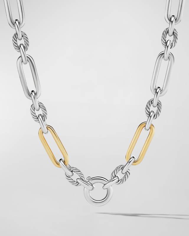 9.8mm Lexington Chain Necklace in Silver and Gold, 20"L