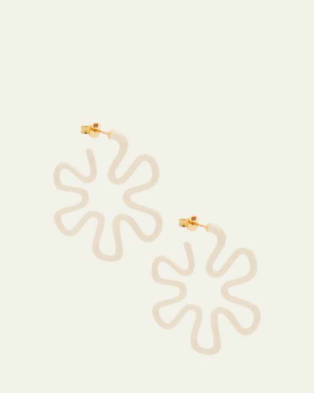 Panna Flower Earrings with Enamel