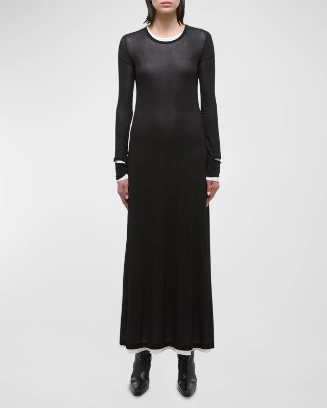 Double-Layer Maxi Dress