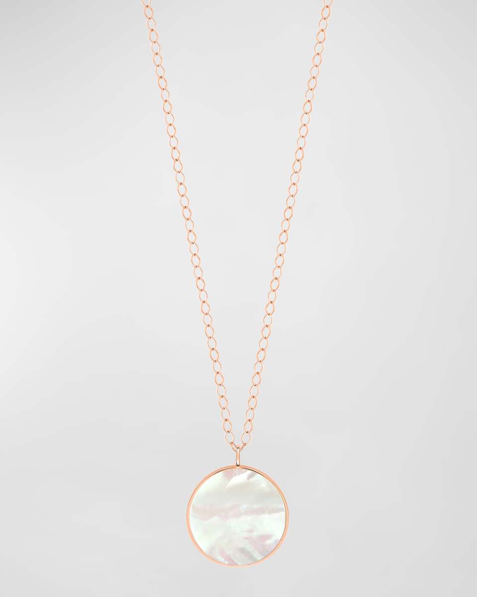 Maria Mother-of-Pearl Disc on Chain Necklace