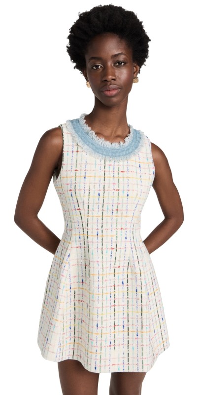 Chloe Kristyn Colleen Dress White Tweed