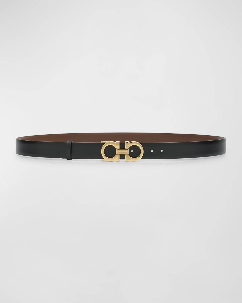 Gancini Leather Belt