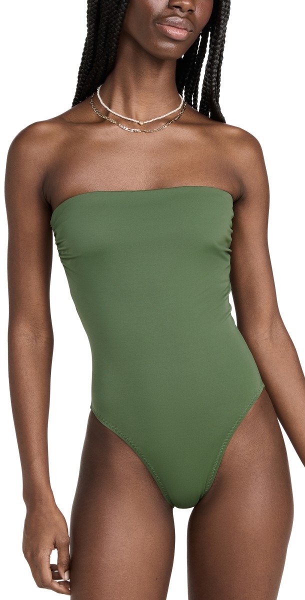 Norma Kamali Bishop One Piece Celadon