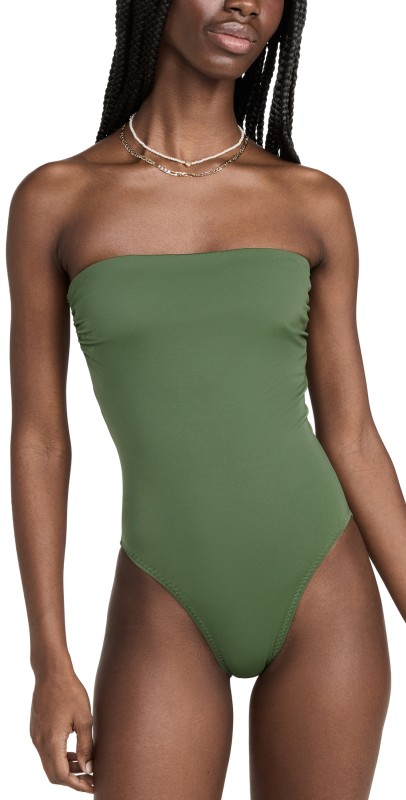 Norma Kamali Bishop One Piece Celadon