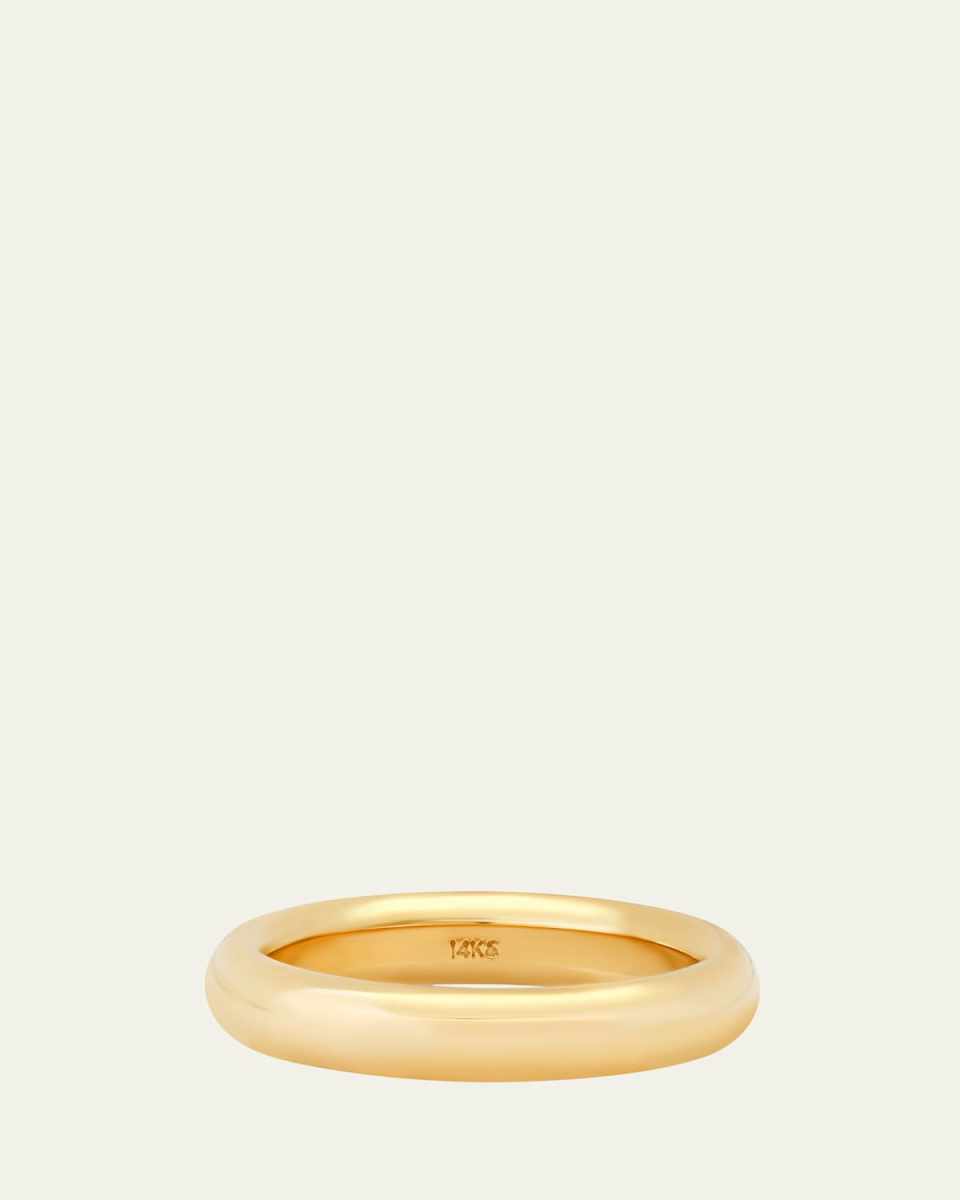 14K Yellow Gold Wide Layering Band Ring