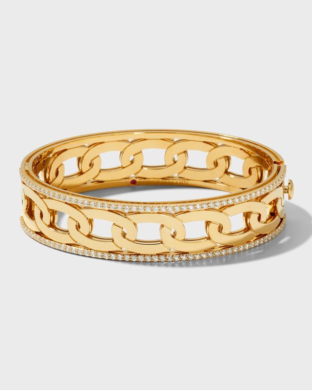 18K Navarra Diamond Satin Medium Bracelet