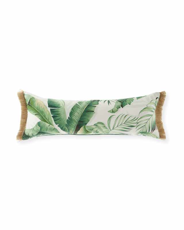Abaca Fringe Decorative Pillow In Cloud