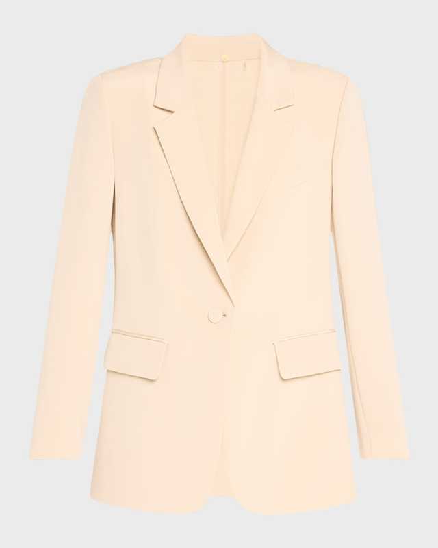 Holland Single-Button Stretch Silk Jacket