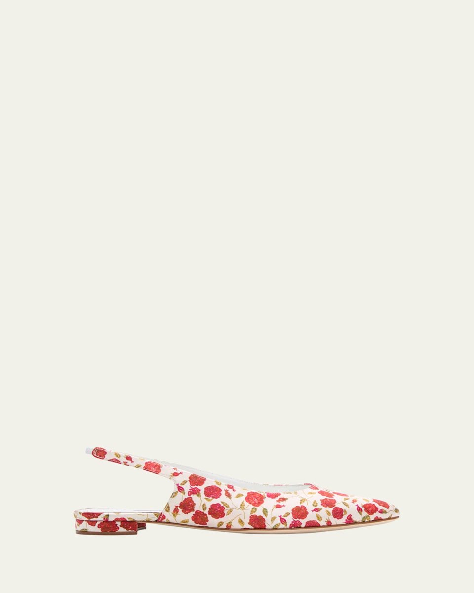 Sawra Floral Slingback Ballerina Flats