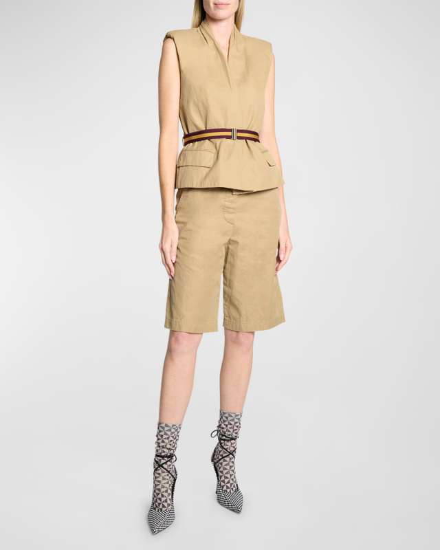 Pulian Belted Long Shorts