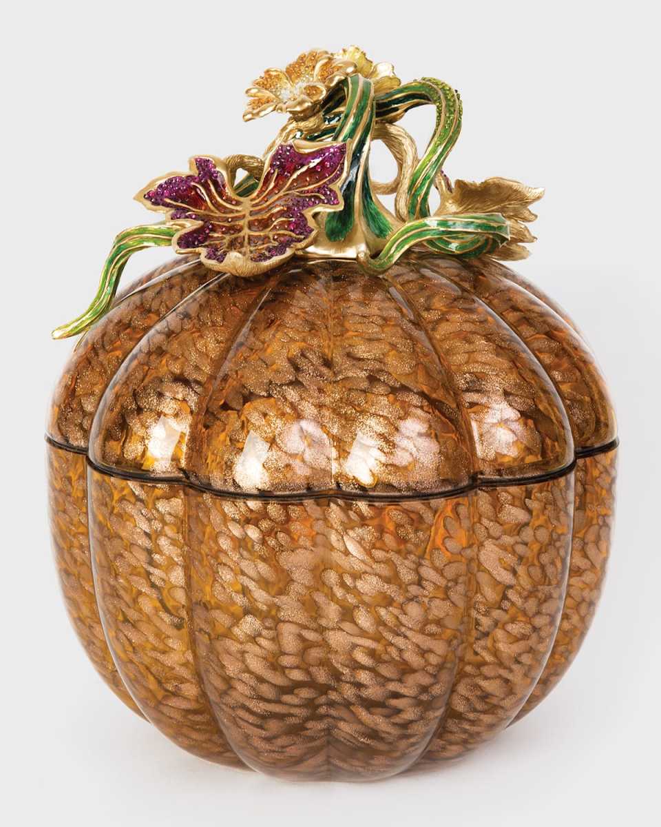 Leaf & Vine Jeweled Large Glass Jar